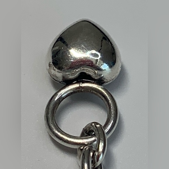 Silpada Rare Sterling Silver Puffy Heart Toggle Clasp Bracelet - Picture 5 of 15